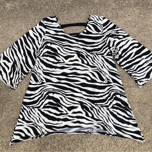 NWOT Star Vixen Zebra Print Shirt Size 2X